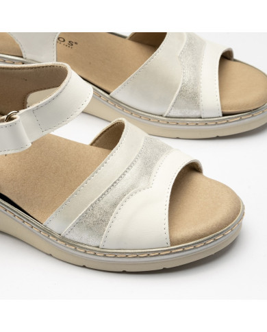 SANDALO CON ZEPPA PITILLOS DONNA STOCCOLMA BLANCO MARLEY TRESOR 5041 BLANCO