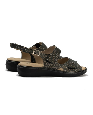 SANDALO PITILLOS DONNA MIEL NAMINATO NERO 5000 NEGRO