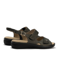 SANDALO PITILLOS DONNA MIEL NAMINATO NERO 5000 NEGRO