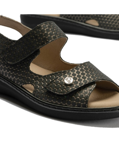 SANDALO PITILLOS DONNA MIEL NAMINATO NERO 5000 NEGRO