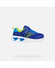 SNEAKERS GEOX BAMBINO JUNIOR J ASSISTER B. C - MESH+DBK STA ROYAL/LIME J45DZC 014CE C4344