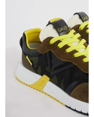 SNEAKERS GAUDI' UOMO ICONICA MAN-SUEDE/LEATHER MUD/BLACK V32-63542_V7901