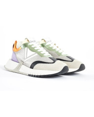 SNEAKERS GAUDì DONNA RUNNING SUEDE NYLON  V33-63320 WHITE/SILVER