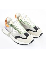 SNEAKERS GAUDì DONNA RUNNING SUEDE NYLON  V33-63320 WHITE/SILVER