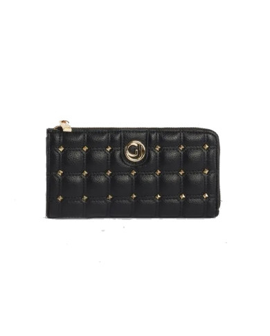 PORTAFOGLIO GAUDì DONNA WALLET MATELASSE' CON BORCHIE BLACK V3AI-11284_V0001