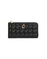 PORTAFOGLIO GAUDì DONNA WALLET MATELASSE' CON BORCHIE BLACK V3AI-11284_V0001