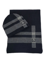 BERRETTO BEANIE E SCIARPA COORDINATI GAUDÌ MOTIVO A RIGHE V3AI-11458_V0081