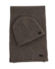 BERRETTO BEANIE E SCIARPA COORDINATI GAUDÌ MOTIVO MAGLIA COSTINE GREY V3AI-11460_V0006