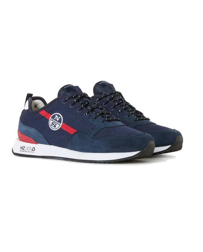 SNEAKERS NORTH SAILS UOMO HORIZON PLAIN 020 NAVY RED