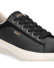 SNEAKERS LIU JO DONNA CASPER 01 - SNEAKER CALF LEATHER/COW SUE BLACK/LIGHT GOLD BA6069P0304S1189