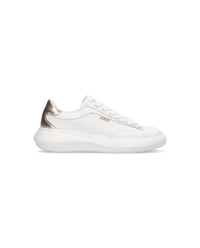 SNEAKERS LIU JO DONNA CASPER 01 - SNEAKER CALF LEATHER/METALLI WHITE/LIGHT GOLD BA6069PX026S1052