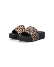 CIABATTE LIU JO DONNA MYKONOS 01 - SLIPPER PRINTED SPREADING LEOPARD BA6077EX022S19C1