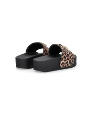 CIABATTE LIU JO DONNA MYKONOS 01 - SLIPPER PRINTED SPREADING LEOPARD BA6077EX022S19C1