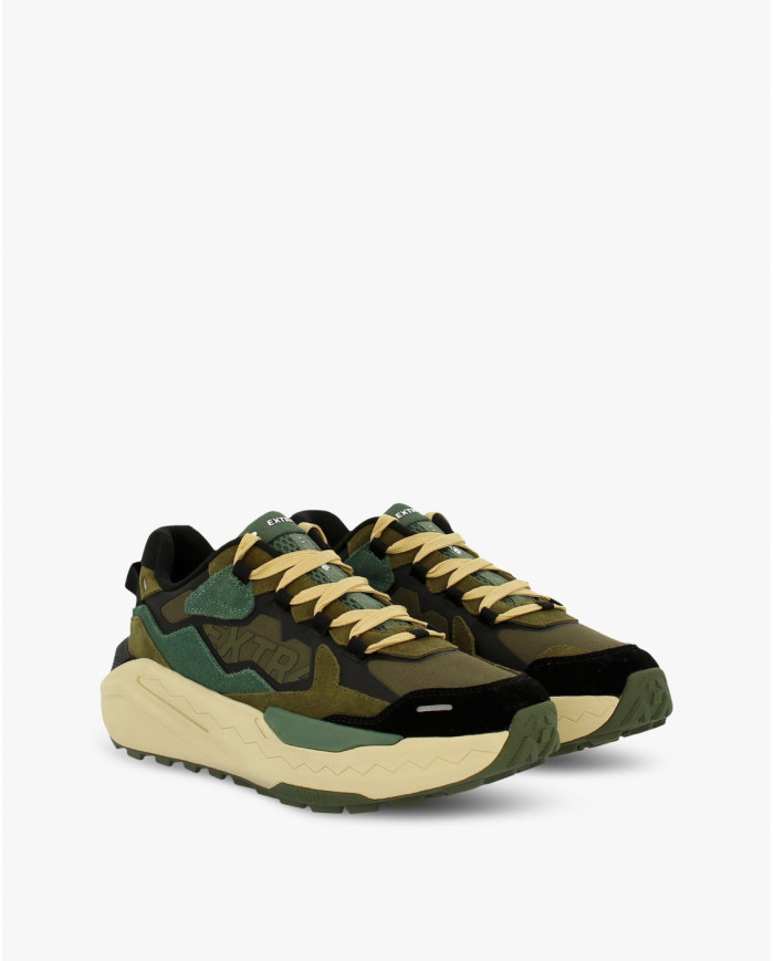 SNEAKERS EXTR4 UOMO KAIZEN XL 1.04 T.TECNICO/SUEDE VERDE/FANGO 8701744
