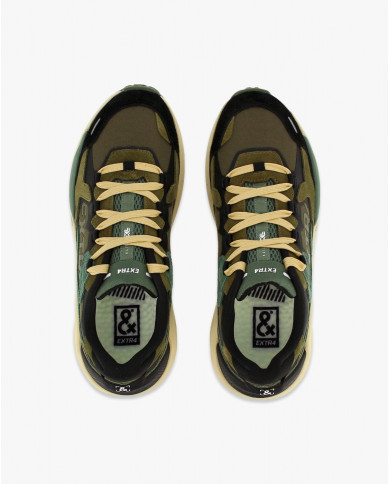 SNEAKERS EXTR4 UOMO KAIZEN XL 1.04 T.TECNICO/SUEDE VERDE/FANGO 8701744