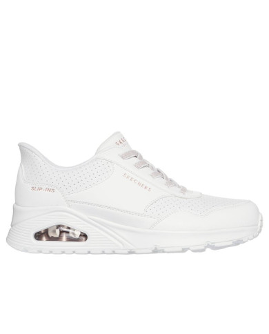 SNEAKERS SKECHERS DONNA UNO - BANKSIA LUXE 177118 WHT