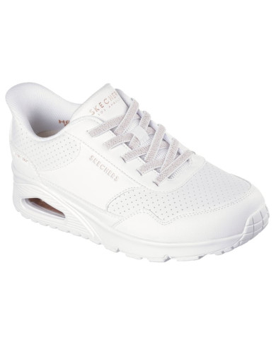 SNEAKERS SKECHERS DONNA UNO - BANKSIA LUXE 177118 WHT