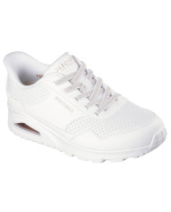 SNEAKERS SKECHERS DONNA UNO - BANKSIA LUXE 177118 WHT