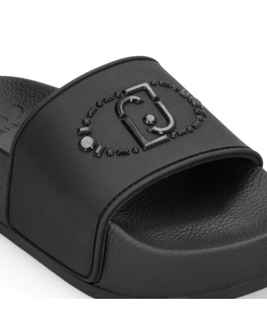 CIABATTE LIU JO DONNA MYKONOS 01 - SLIPPER RUBBERIZED BLACK BA6077EX02822222 