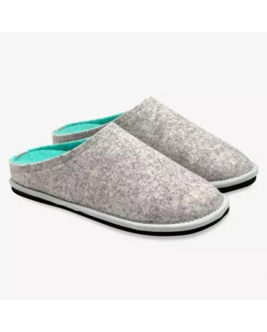 CIABATTA LOWENWEISS DONNA GRIGIO-TIFFANY FELTRO DI LANA EASY BICOLOR 6800BC 953 347