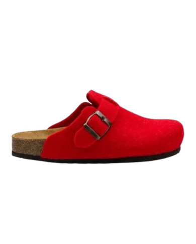 SABOT LOWENWEISS DONNA IN FELTRO CON CINTURINO ROSSO BELT B939F 5