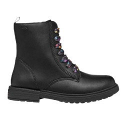 STIVALETTI GEOX BAMBINA J ECLAIR G. D - VIT.SINT. BLACK/MULTICOLOR 28-35 J049QD 0003W C9240/A