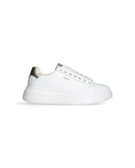 SNEAKERS LIU JO DONNA BABOL 01 - SNEAKER TUMBLED LEATHER/META WHITE/LIGHT GOLD BF5059PX748S1052 