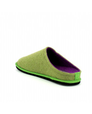 CIABATTA LOWENWEISS UNISEX IN FELTRO DI LANA VERDE MELA VIOLA 6800BC 89 921