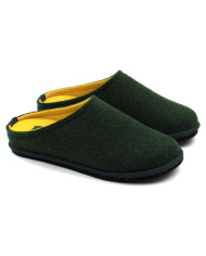 CIABATTA LOWENWEISS UnISEX  IN FELTRO DI LANA VERDE BOSCO GIALLO 6800BC 477 980