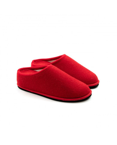 CIABATTA LOWENWEISS DONNA IN FELTRO DI LANA CON FODERA IN LANA ROSSO DIVA 7 7100FL 5W0
