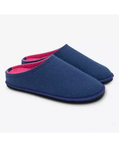 CIABATTA LOWENWEISS DONNA INDACO-FUXIA FELTRO DI LANA EASY BICOLOR 6800BC 193 988