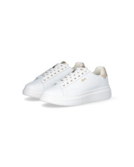 SNEAKERS LIU JO DONNA BABOL 01 - SNEAKER TUMBLED LEATHER/META WHITE/LIGHT GOLD BF5059PX748S1052 