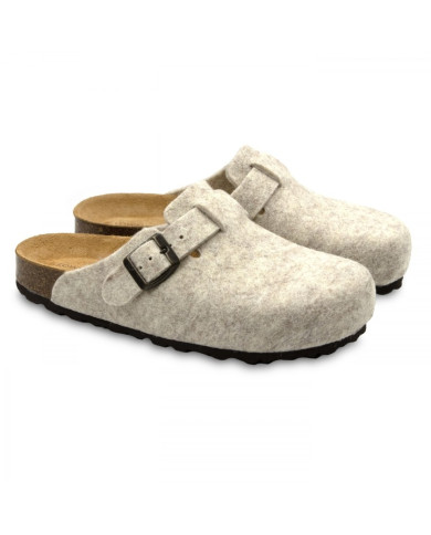 SABOT LOWENWEISS DONNA IN FELTRO CON CINTURINO BEIGE BELT B939F 952