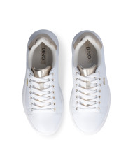 SNEAKERS LIU JO DONNA BABOL 01 - SNEAKER TUMBLED LEATHER/META WHITE/LIGHT GOLD BF5059PX748S1052 