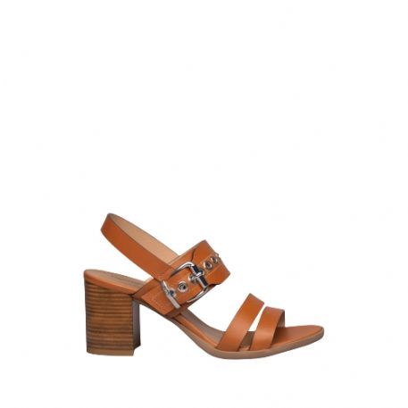 SANDALO CON TACCO NEROGIARDINI DONNA ARMENIA COGNAC E115561D/329