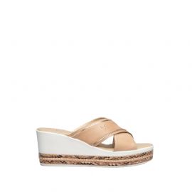CIABATTE NEROGIARDINI CON ZEPPA DONNA PLATINO E115782D/439
