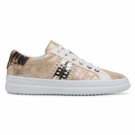 SNEAKERS GEOX DONNA PONTOISE SAND/LT GOLD D02FED