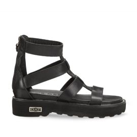 SANDALO CON ZEPPA CULT DONNA ZIGGY 3290 W LEATHER BLACK CLW329000