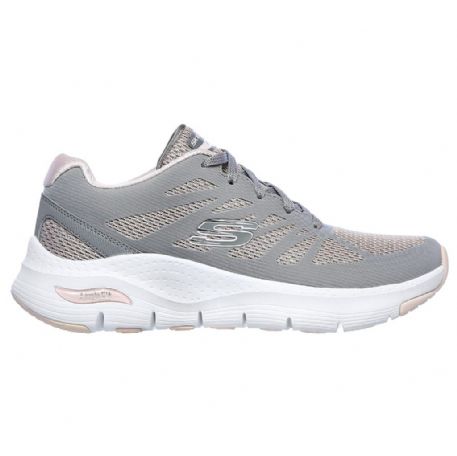 SNEAKERS SKECHERS DONNA VIVID MEMORY GRAY PINK 149055 GYP