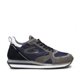 SNEAKERS UOMO GUARDIANI WEN 0088 LOW M SUEDE NYLON LEATH GREY BLUE WHITE