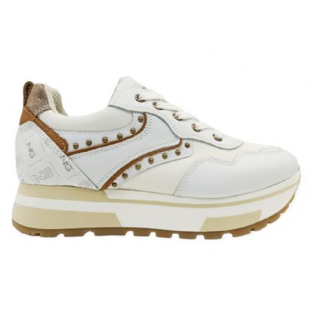 SNEAKERS NERO GIARDINI DONNA SKIPPER BIANCO E218075D/707