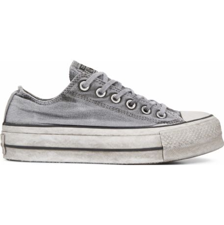 SNEAKERS CONVERSE DONNA GRAY/WHITE PLATFORM 563112C