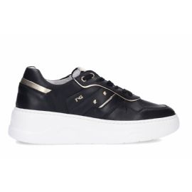 SNEAKERS NEROGIARDINI DONNA GUANTO NERO BRILL COLORE PLATINO I205380D/100