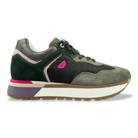 SNEAKERS NEROGIARDINI DONNA VELOUR STONE TOMAIA VERDONE I205193D/534