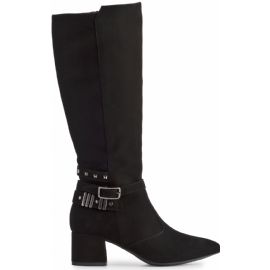 STIVALE NEROGIARDINI DONNA CAPRA SCAMOSCIATO NERO CON TACCO 5CM A909444DE/100