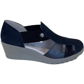 SANDALO CON ZEPPA ENVAL SOFT DONNA CAPRA BLU NOTTE SCAMOSCIATO 5260400