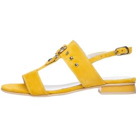 SANDALO NEROGIARDINI DONNA CAPRA SCAMOSCIATO GRANO GIALLO E012501D/612