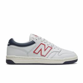 SNEAKERS NEW BALANCE LIFESTYLE - MTZ -LEATHER / TEXILE / OTHER - WHITE/NAVY BB480LWG