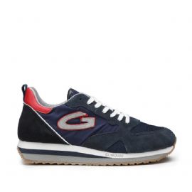 SNEAKERS UOMO GUARDIANI WEN 0092 LOW M SUEDE S FABR LEATH D BLUE D BLUE RED AGM009209