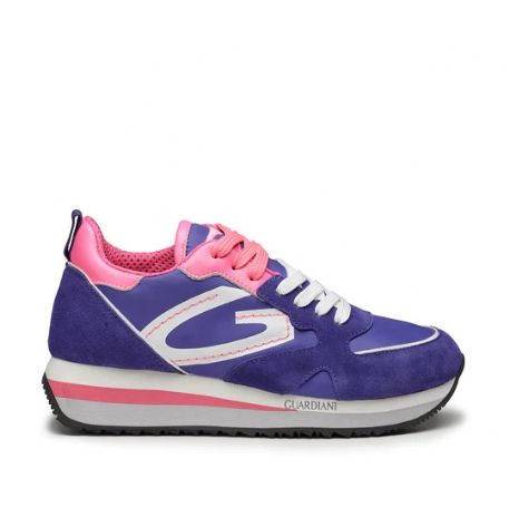 SNEAKERS GUARDIANI DONNA WEN 3000 LOW W SUEDE NYLON PURPLE AGW300005